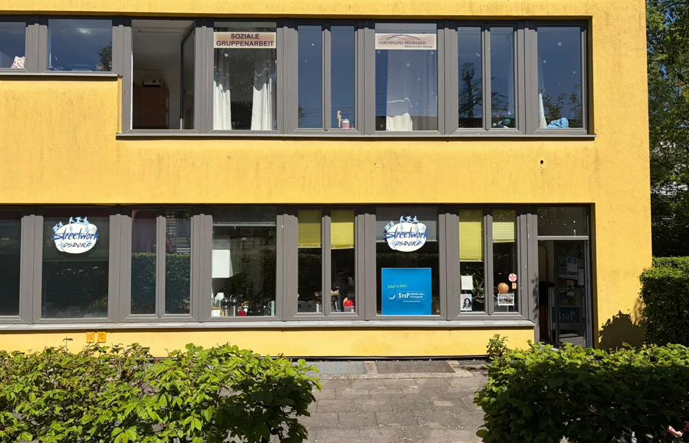 Außenansicht Eingangsbereich Streetworkbüro Osdorf