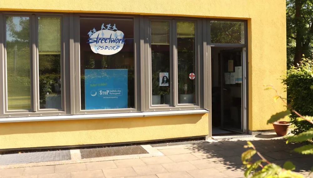 Außenansicht Eingangsbereich Streetworkbüro Osdorf